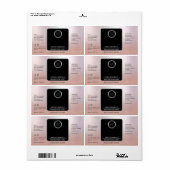 Professionele logo omwikkelen rond roos goudproduc etiket (Full Sheet)