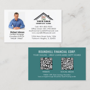 Professionele Logo QR-code voor hypothecaire foto' Visitekaartje