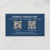 Professionele Logo QR-code voor hypothecaire foto' Visitekaartje (Achterkant)