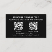 Professionele Logo QR-code voor hypothecaire foto' Visitekaartje (Achterkant)