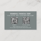 Professionele Logo QR-code voor hypothecaire foto' Visitekaartje (Achterkant)