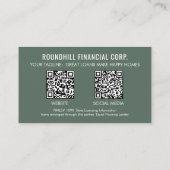 Professionele Logo QR-code voor hypothecaire foto' Visitekaartje (Achterkant)