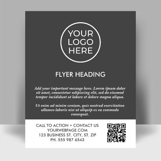 Professionele Logo QR Code Zakelijke Sjabloon Flye Flyer