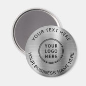 Professionele Logo - Silver Magneet (Voorkant / Achterkant)