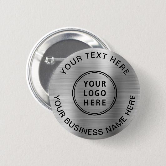 Professionele Logo - Silver Ronde Button 5,7 Cm (Voorkant /achterkant)