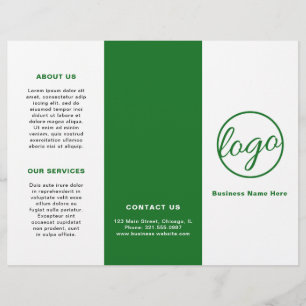 Professionele Logo Simple Green-drievoudige brochu