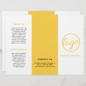 Professionele Logo Simple Yellow Drievoudige broch (Voorkant / Achterkant)