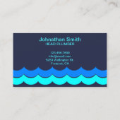 Professionele Loodgieter Service Blue Plumber Visitekaartje (Achterkant)