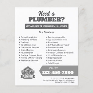 Professionele Loodgietersbedrijf Logo Flyer
