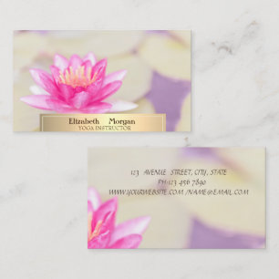 Professionele Lotus Yoga Bokeh Visitekaartje