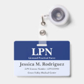 Professionele LPN Badge (Voorkant met intrekbare clip)