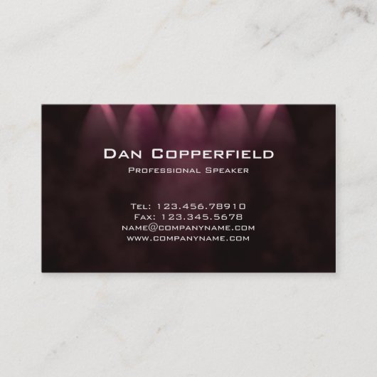 Professionele luidspreker met Visitekaartje Rood (Voorkant)