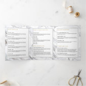 Professionele Luxe minimalistische witte marmeren  Drieluik Kaart (Binnen)