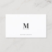 Professionele Luxe Monogram Minimalistische QR Cod Visitekaartje (Voorkant)