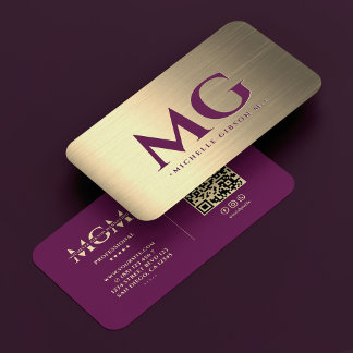 Professionele Luxe Paarse Gouden Marketing Modern Visitekaartje