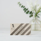 Professionele luxe textuur leopard strepen kat visitekaartje (Staand voorkant)