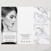 Professionele Luxe White Marble Tri-Fold Brochure