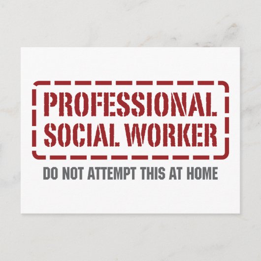 Professionele maatschappelijk werkers briefkaart (Voorkant)