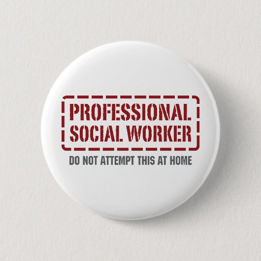 Professionele maatschappelijk werkers ronde button 5,7 cm (Voorkant)
