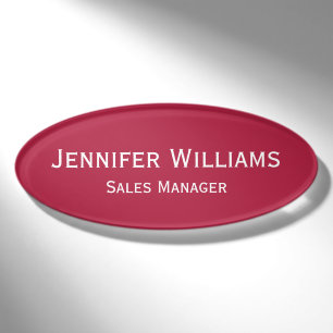 Professionele Magenta Rode Kantoor Executive Magne Naambadge