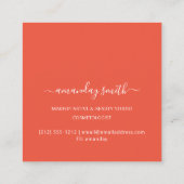 Professionele Make-up Artiest Artwork Abstract Sin Vierkante Visitekaartje (Achterkant)