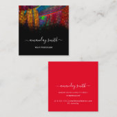 Professionele make-up artiest kunstwerk Abstract z Vierkante Visitekaartje (Voorkant / Achterkant)