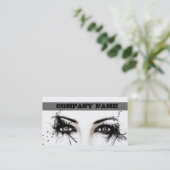 Professionele make-up artiest/marktmodel visitekaartje (Staand voorkant)