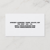 Professionele make-up artiest/marktmodel visitekaartje (Achterkant)