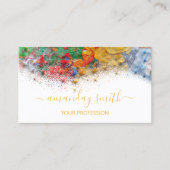 Professionele make-up artiest regenboog Abstract w Visitekaartje (Voorkant)