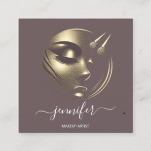 Professionele make-up artiest wimpers Logo QR blus Vierkante Visitekaartje
