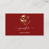 Professionele make-up artiest wimpers Logo QR code Visitekaartje (Voorkant)