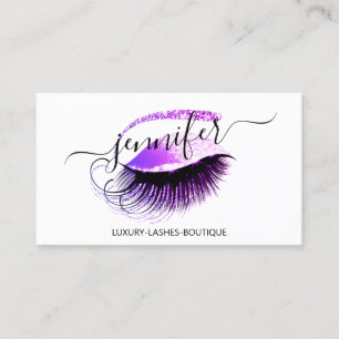 Professionele Make-up Lash QR Code Logo Roze Paars Visitekaartje