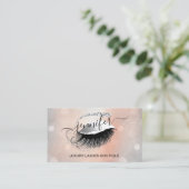 Professionele Make-up Lash QR Code Ogen Brows Zilv Visitekaartje (Staand voorkant)