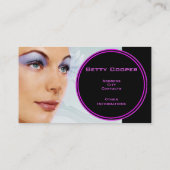 Professionele make-up van artistiek Visitekaartje (Achterkant)