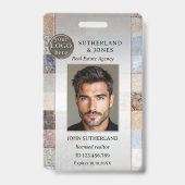 Professionele makelaar Foto-ID-badge Badge (Front)