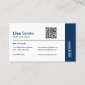Professionele makelaar Logo Foto QR Code Visitekaartje (Achterkant)