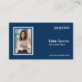 Professionele makelaar Logo Foto QR Code Visitekaartje (Voorkant)