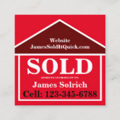 Professionele makelaar makelaar makelaar vet vierkante visitekaartje (Voorkant)