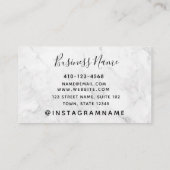 Professionele marmer Modern Loyalty-Kaarten Visitekaartje (Achterkant)