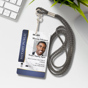 Professionele marmeren blauwe gouden notaris openb badge