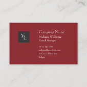 Professionele maroon met Logo Visitekaartje (Achterkant)