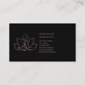 Professionele massagetherapie Lotus CHIROPRACTOR Visitekaartje (Achterkant)