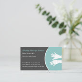 Professionele massagetherapie visitekaartje (Staand voorkant)