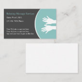 Professionele massagetherapie visitekaartje (Voorkant / Achterkant)