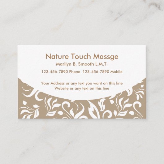 Professionele massageVisitekaartjes Visitekaartje (Voorkant)