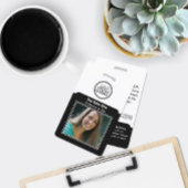 Professionele Medewerker Logo Photo Barcode Zwart Badge