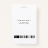 Professionele medische chirurgische werknemer badge (Achterkant)