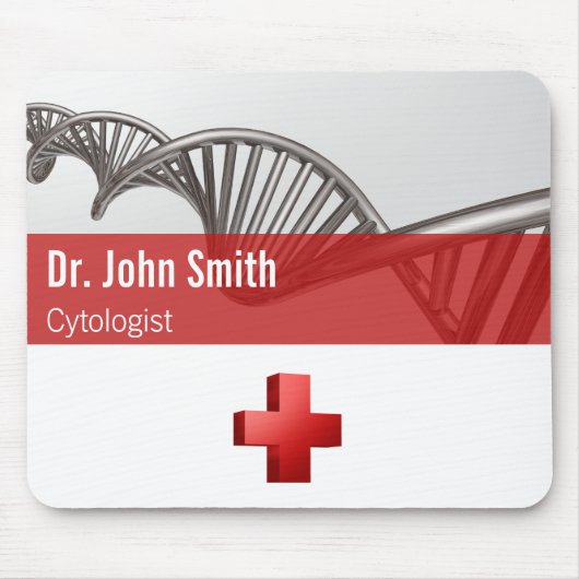 Professionele medische wetenschap DNA Strand Cross Muismat (Voorkant)