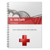 Professionele medische wetenschap DNA Strand Cross Notitieboek (Voorkant)