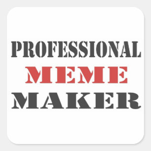 Professionele mememaker vierkante sticker